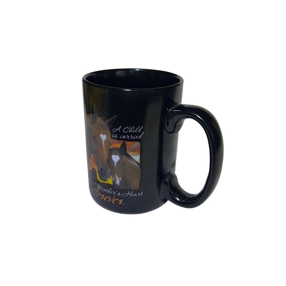 Crack Barrel Black Coffee Cup A Child is carried in their Mother's heart forever